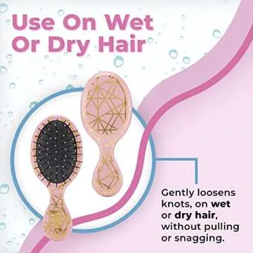 Wet Brush Mini Detangler Hair Brush for Tangle-Free Hair