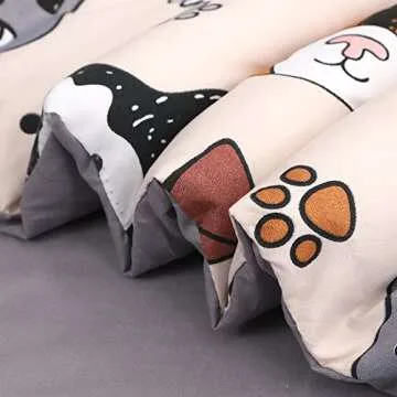 Gusuhome Kids Dog Comforter Set for Boys and Girls