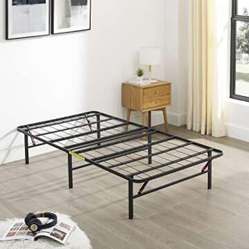 Amazon Basics Sturdy Twin Bed Frame with Storage Solution