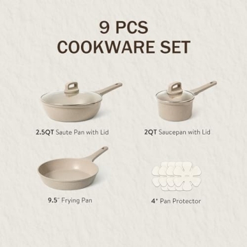 High-Performance Nonstick CAROTE Pots and Pans Set