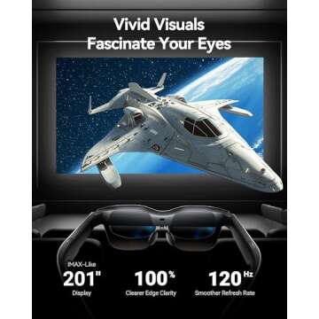 RAYNEO Air 2s AR/XR Glasses - 4 Speakers, 201" 120Hz 5000 Nits FHD OLED Display, AR XR Video Gaming ...