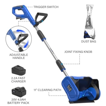 SOYUS Cordless Snow Shovel - Lightweight Electric Snow Blower