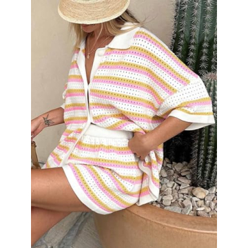 Stylish Tankaneo Women’s Striped Pajama Set for All Seasons