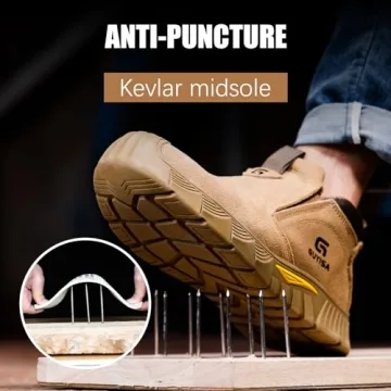 GLANOUDUN Men’s Steel Toe Boots - Lightweight and Durable