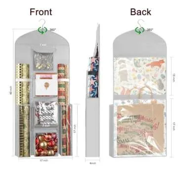 Hanging Gift Wrapping Organizer - 40" Durable Storage