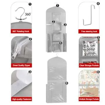 Hanging Gift Wrapping Organizer - 40" Durable Storage