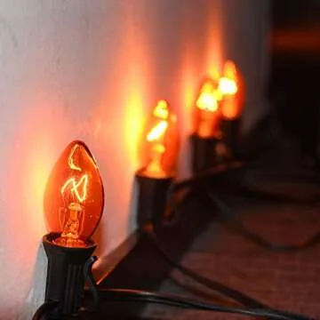 SUNSGNE C7 Orange Halloween String Lights for Parties