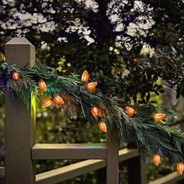 SUNSGNE C7 Orange Halloween String Lights for Parties