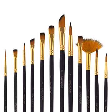 SALVADOR 40 Piece Acrylic Paint Kit, 24 Tubes of 0.4 oz Premium Paints, Mixing Knife, Paint Palette with Sponge