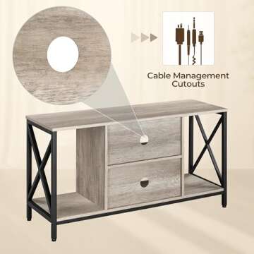 Topeakmart 55 Inch TV Stand - Stylish & Functional Design