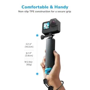 Sametop Floating Handle Grip Floaty Stick Waterproof Handler Accessory Compatible with GoPro Hero 13, 12, 11, 10, 9, 8, 7, 6, 5, 4, Session, 3+, 3, Hero(2018), Max, DJI Osmo Action Cameras (Blue)