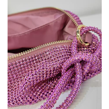 Rhinestone Hobo Bag for Women Rhinestone Purses Sparkly Evening Handbag Shiny Diamond Purse for Wedding Parties 2024