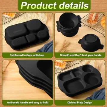 Honoson Wheat Straw Dinnerware Set for Kids' Mealtime