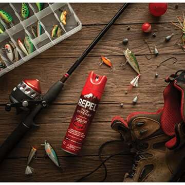 Repel Tick Defense, Repels Ticks & Mosquitos For Up To 10 Hours, Keep Ticks Away, (Unscented Aerosol Spray) 6.5 fl Ounce