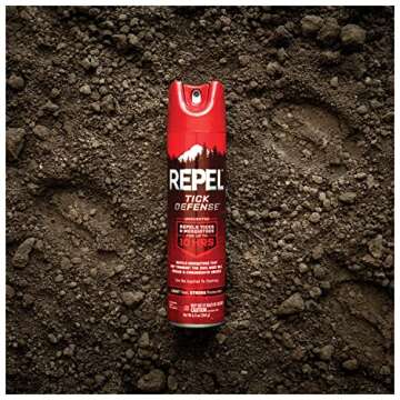 Repel Tick Defense, Repels Ticks & Mosquitos For Up To 10 Hours, Keep Ticks Away, (Unscented Aerosol Spray) 6.5 fl Ounce