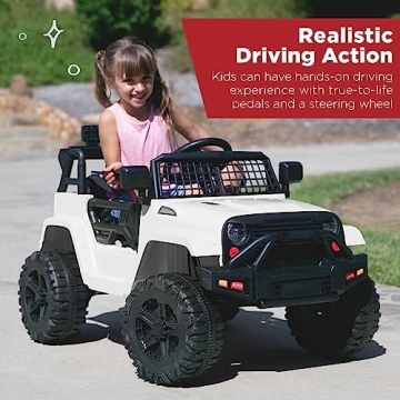 12V Kids Ride On Truck Car with Remote Control and LED Lights