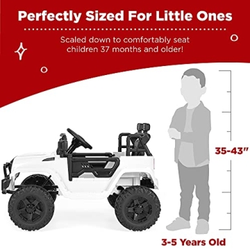 12V Kids Ride On Truck Car with Remote Control and LED Lights