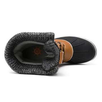 GLOBALWIN Women's Winter Snow Boots (7.5 D(M) US Women's, Black/Camel)