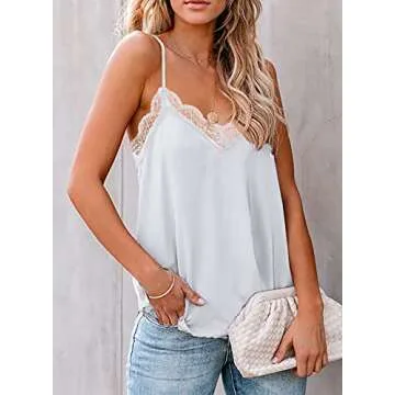 Happy Sailed Women's Lace Cami Tank Tops - Summer Essential
