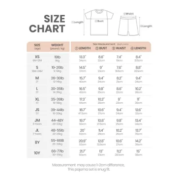 AVAUMA Newborn Baby Little Boys Girls Snug-Fit Pajamas Summer Short Sets Pjs Kids Clothes (M/Mustard Yellow)