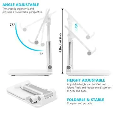 Adjustable Folding Cell Phone Stand - Portable Holder