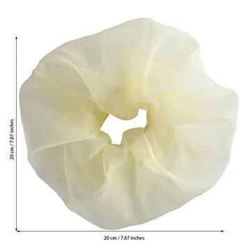 Oversized Organza Hair Scrunchies Set - 6PCS for Women