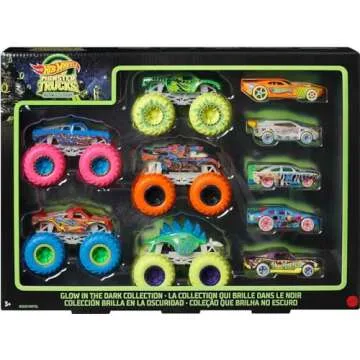 Hot Wheels Glow in the Dark 10-Pack for Kids' Fun
