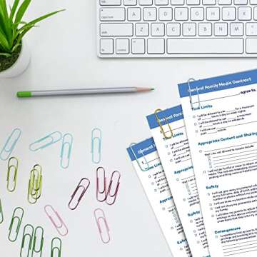 Paper Clips Assorted Colors for Home Office School Supplies Document Organizing Paperwork - 1.1 inch(28mm) - 450pcs