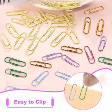 Paper Clips Assorted Colors for Home Office School Supplies Document Organizing Paperwork - 1.1 inch(28mm) - 450pcs