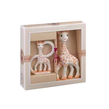 Sophie la girafe | Gift Set Includes Gift Bag, Card, Sophie la girafe & Teething Ring | Made from Natural Rubber | Designed for Teething Babies