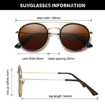 DUSHINE Polarized Round Sunglasses for Style & Comfort