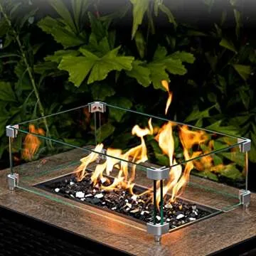 GASPRO 20 lbs Black Fire Glass for Fire Pit, 1/2-Inch Reflective Glass Rocks for Propane or Gas Fireplace, Add Ambience to Gatherings and Parties for Outdoors and Indoors