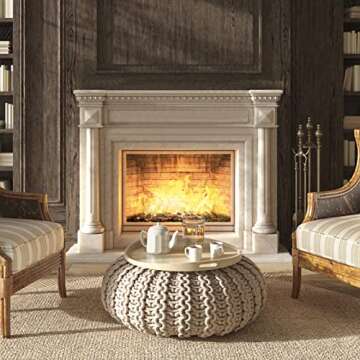 GASPRO 20 lbs Black Fire Glass for Fire Pit, 1/2-Inch Reflective Glass Rocks for Propane or Gas Fireplace, Add Ambience to Gatherings and Parties for Outdoors and Indoors