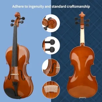 4/4 Full Size Violin Set for Beginners with Case and Accessories