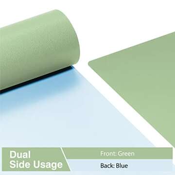 TOWWI Dual Sided Desk Pad, Large Desk Mat, Waterproof Desk Blotter Protector Mouse Pad, Leather Desk...