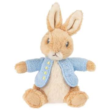 GUND Beatrix Potter Peter Rabbit Easter Basket Sensory Toy Playset, 4-Piece Plush Toy Playset for Ag...