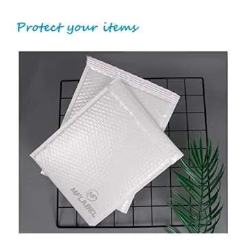Bubble Mailers White Poly Bubble Mailers, Self-Seal Shipping Bags, Padded Envelopes, Packaging Supplies for Business (50 Pack,6x10 Inch)