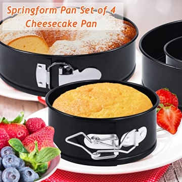 TIMDAM 4-Piece Nonstick Springform Pans Set for Baking