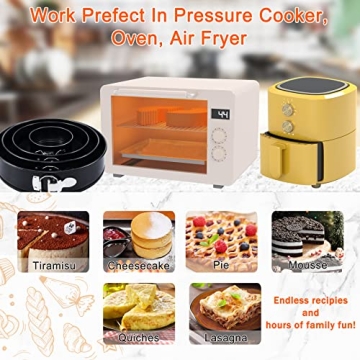 TIMDAM 4-Piece Nonstick Springform Pans Set for Baking