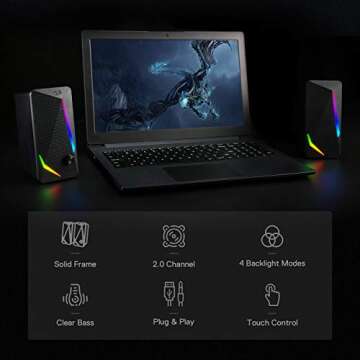 Redragon GS510 RGB Desktop Speakers with Enhanced Sound