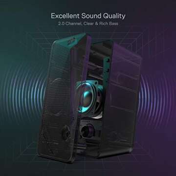 Redragon GS510 RGB Desktop Speakers with Enhanced Sound