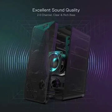 Redragon GS510 RGB Desktop Speakers with Enhanced Sound