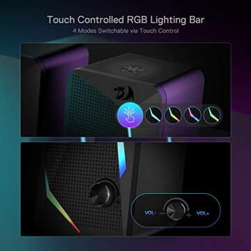 Redragon GS510 RGB Desktop Speakers with Enhanced Sound