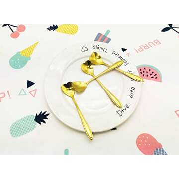 Elegant 10-Piece Gold Flower Spoon Set for All Occasions