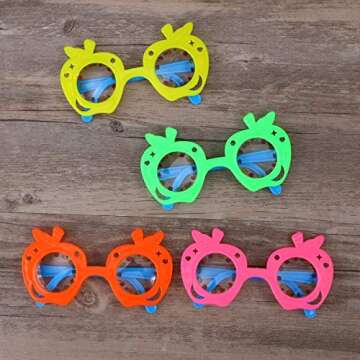 LUOEM Kids Pineapple Eyeglasses for Tropical Parties