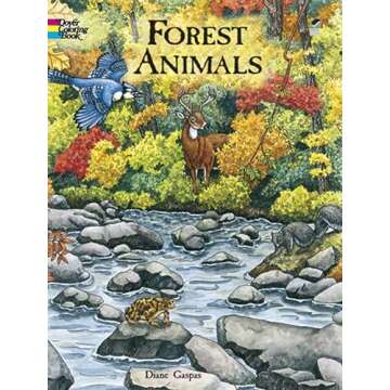 Forest Animals Coloring Book for Relaxation and Creativity