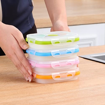 ECOBERI Collapsible Silicone Food Storage Containers Set