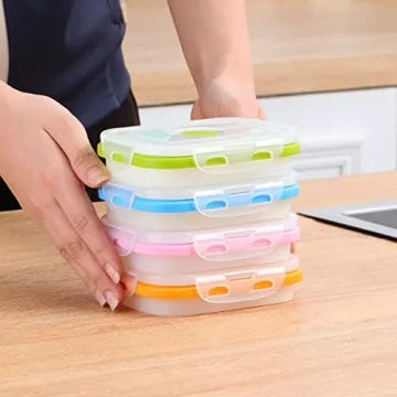 ECOBERI Collapsible Silicone Food Storage Containers Set