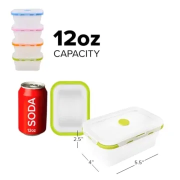 ECOBERI Collapsible Silicone Food Storage Containers Set