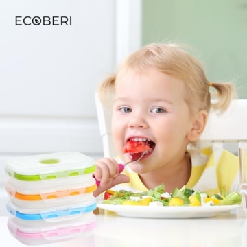 ECOBERI Collapsible Silicone Food Storage Containers Set